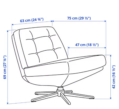 Armchair, DYVLINGE, Swivel, 1 Unit/month