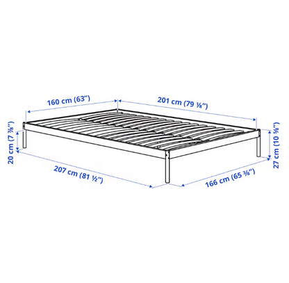 Queen bed, VEVELSTAD, 160*200 cm, 1 Unit/month