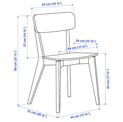 Dinning chair, LISABO, Ash, 1 Units/month